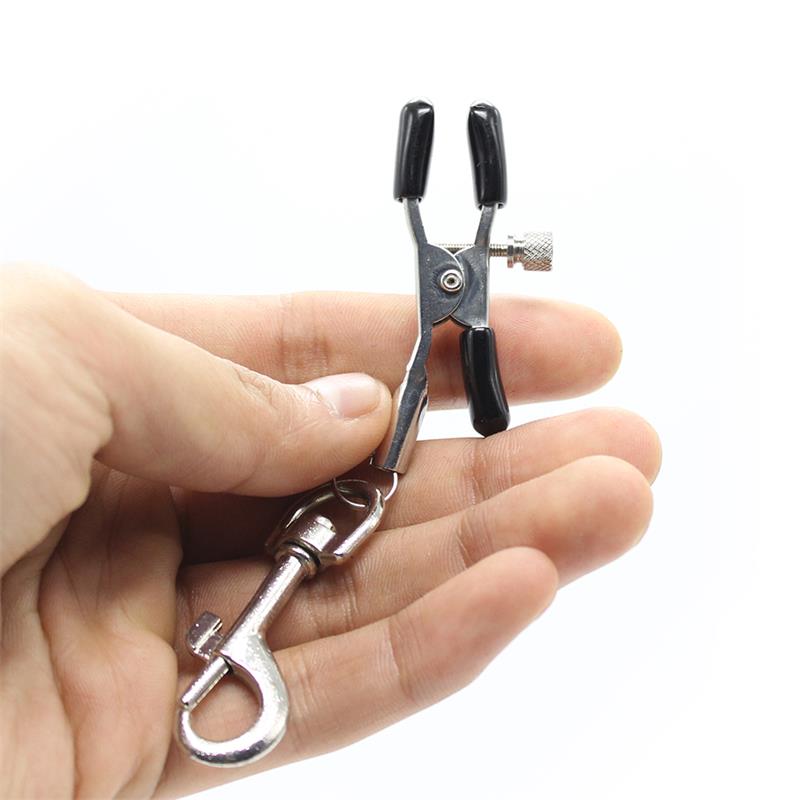 Pinzas Para Pezones Con Mosquetones Plata
