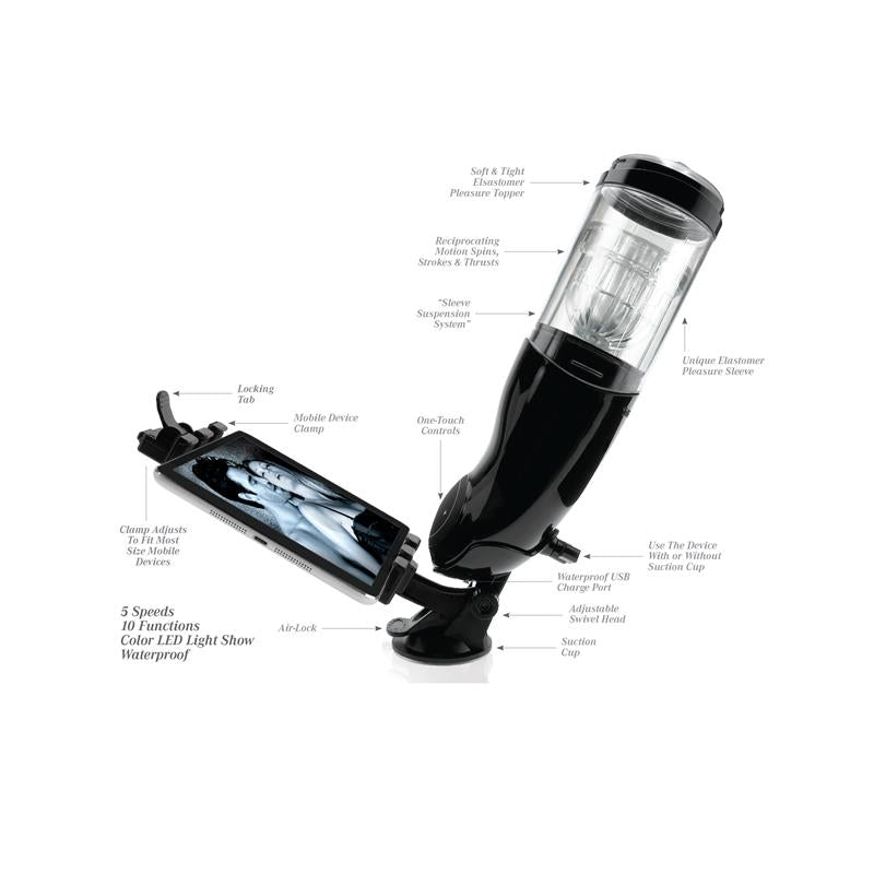 Extreme Toyz - Pdx Mega Bator Usb Masturbador Masculino Ano Negro