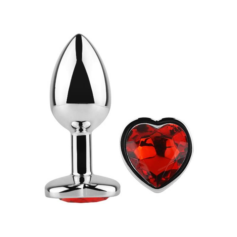 Plug Anal Base Corazón Red Scarlet Talla L