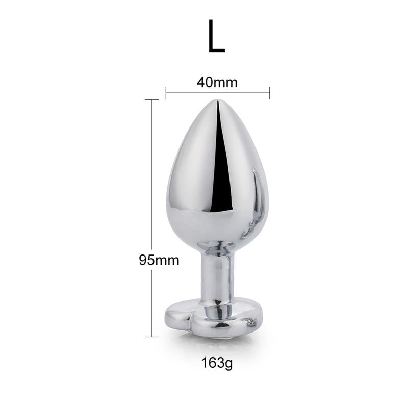 Plug Anal Base Corazón Red Scarlet Talla L