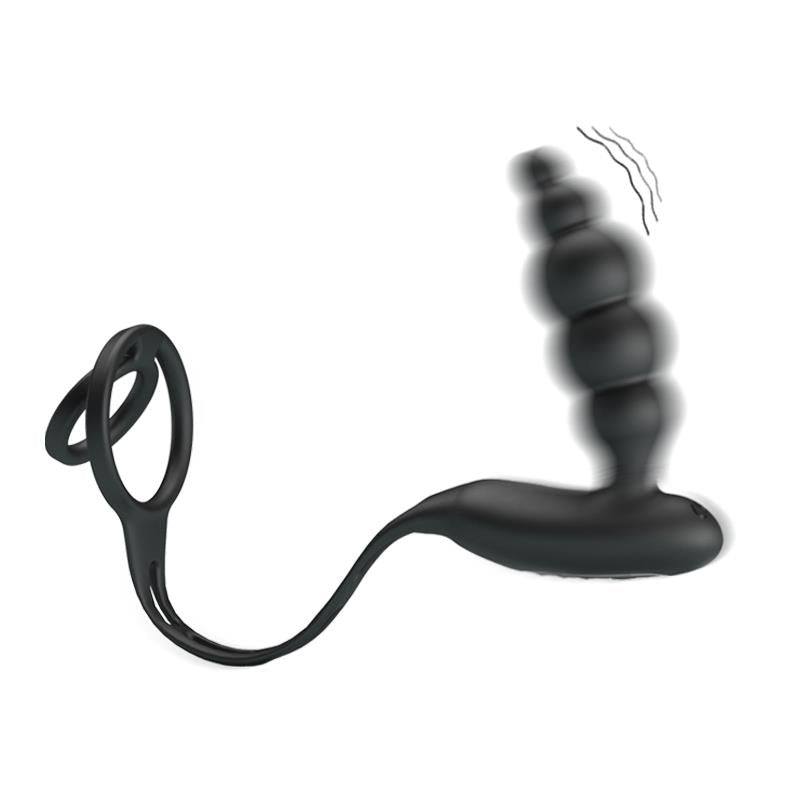 Plug Anal Con Anillo Para El Pene Con Vibración