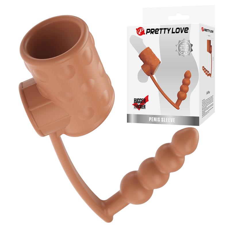 Pretty Love - Funda Para Pene Con Plug Anal Natural