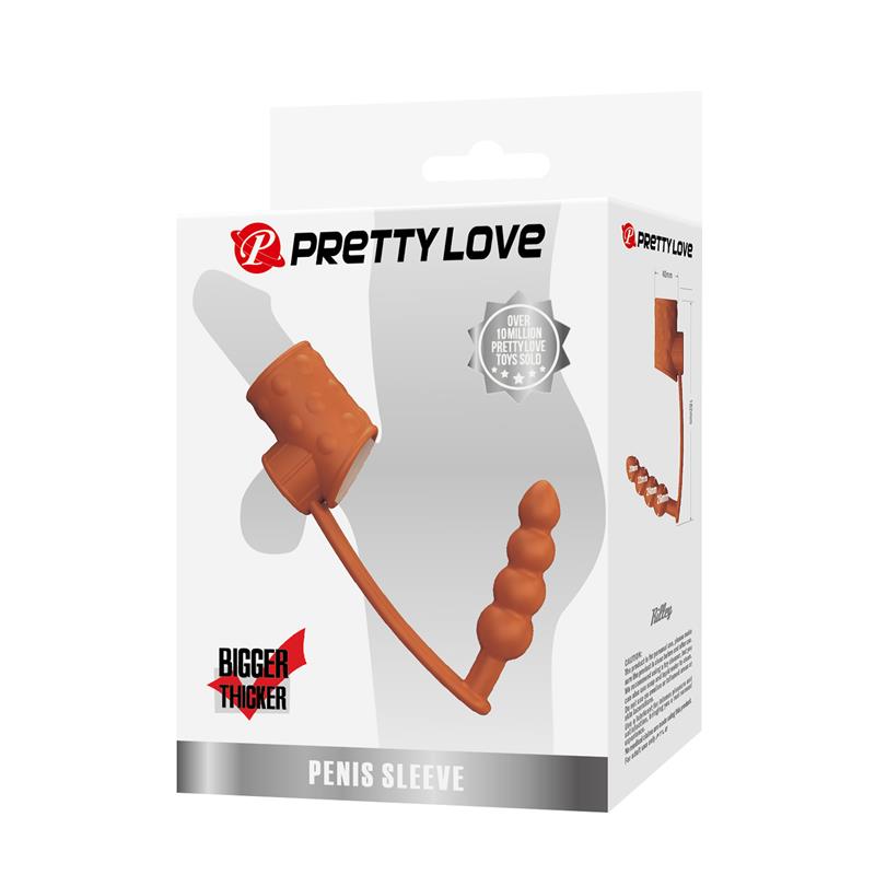 Pretty Love - Funda Para Pene Con Plug Anal Natural