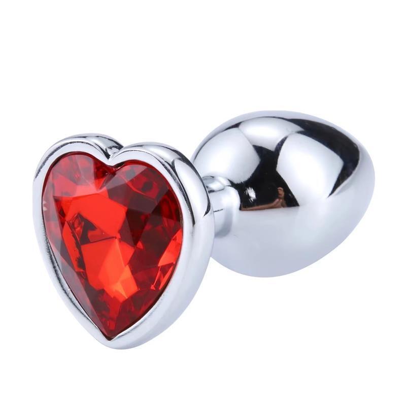 Plug Anal Con Joya De Corazón Red Scarlet Talla M