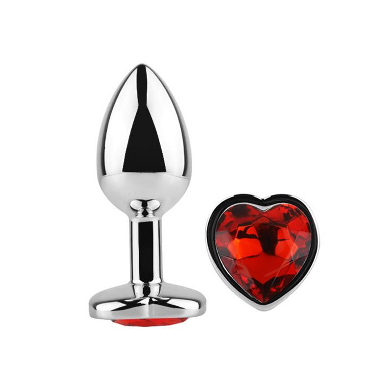 Plug Anal Con Joya De Corazón Red Scarlet Talla M