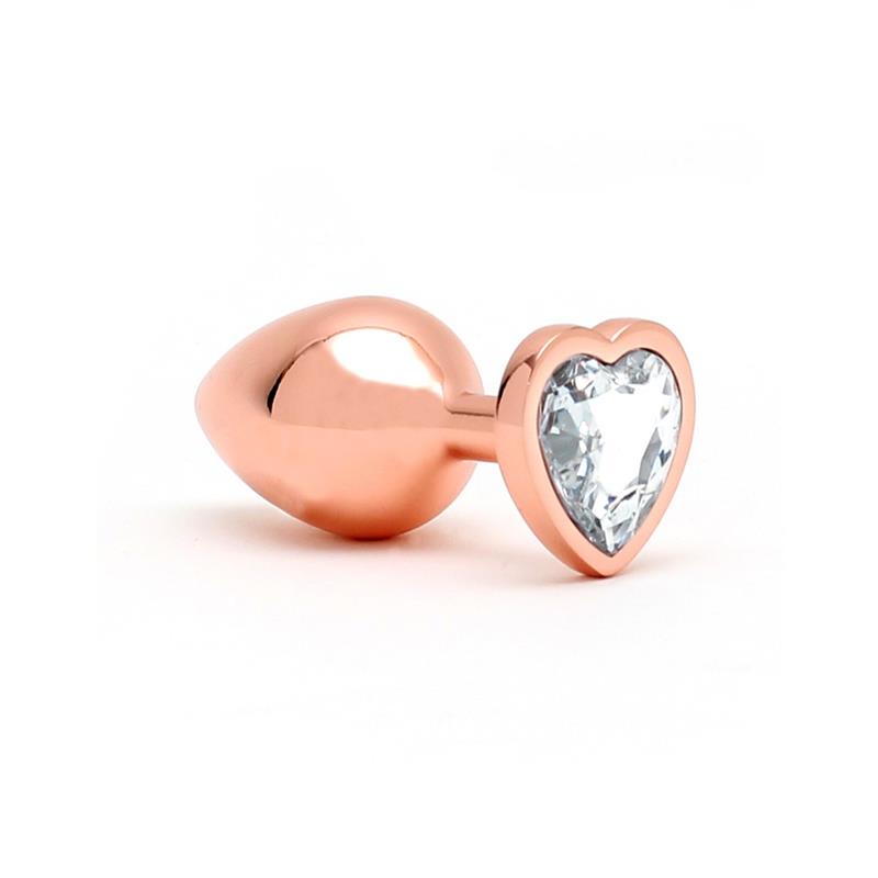 Plug Anal Con Joya En Forma De Corazón Pisa Rose Gold