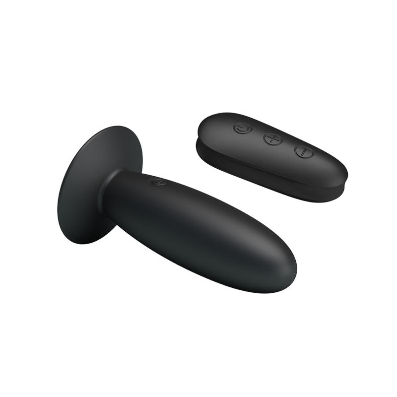 Mr Play - Plug Anal Con Vibracion Negro Control Remoto