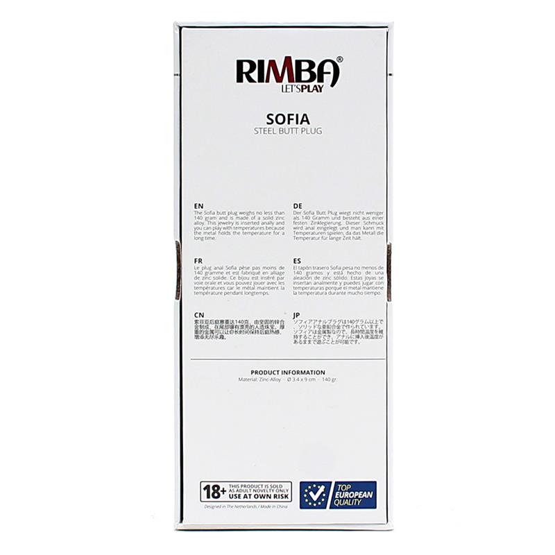 Plug Anal De Metal Sofia Con Joya Azul