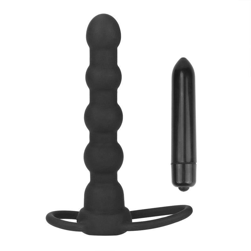 Plug Anal Double Prober Con Vibración Negro