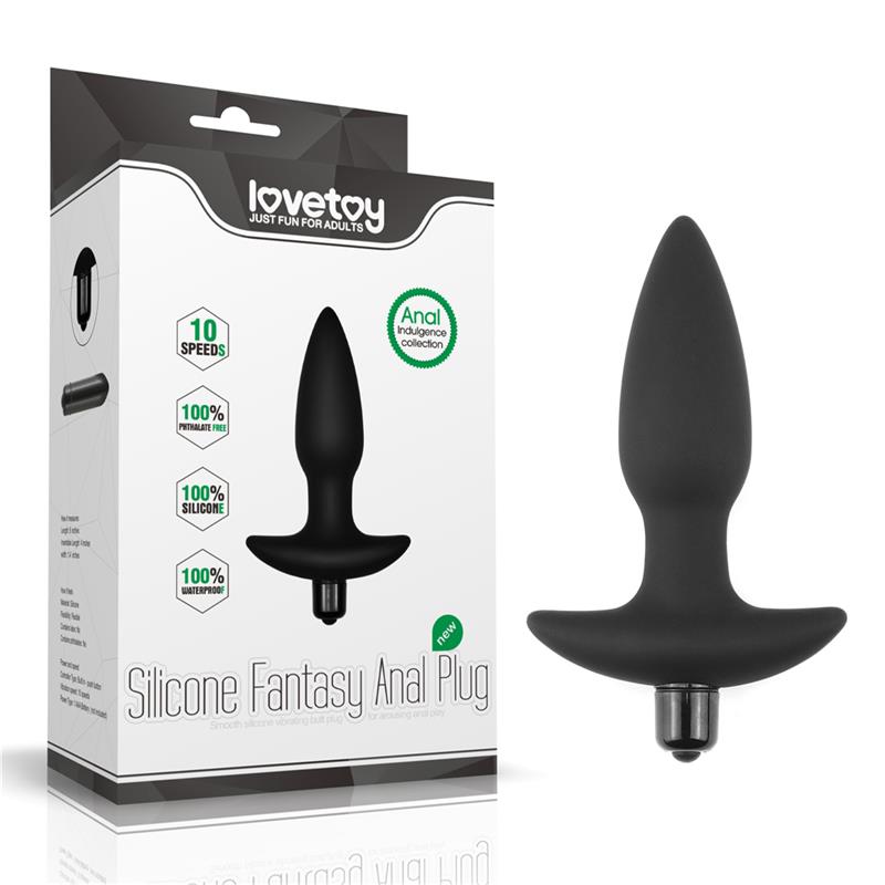 Plug Anal Fantasy Plug Con Vibración Negro