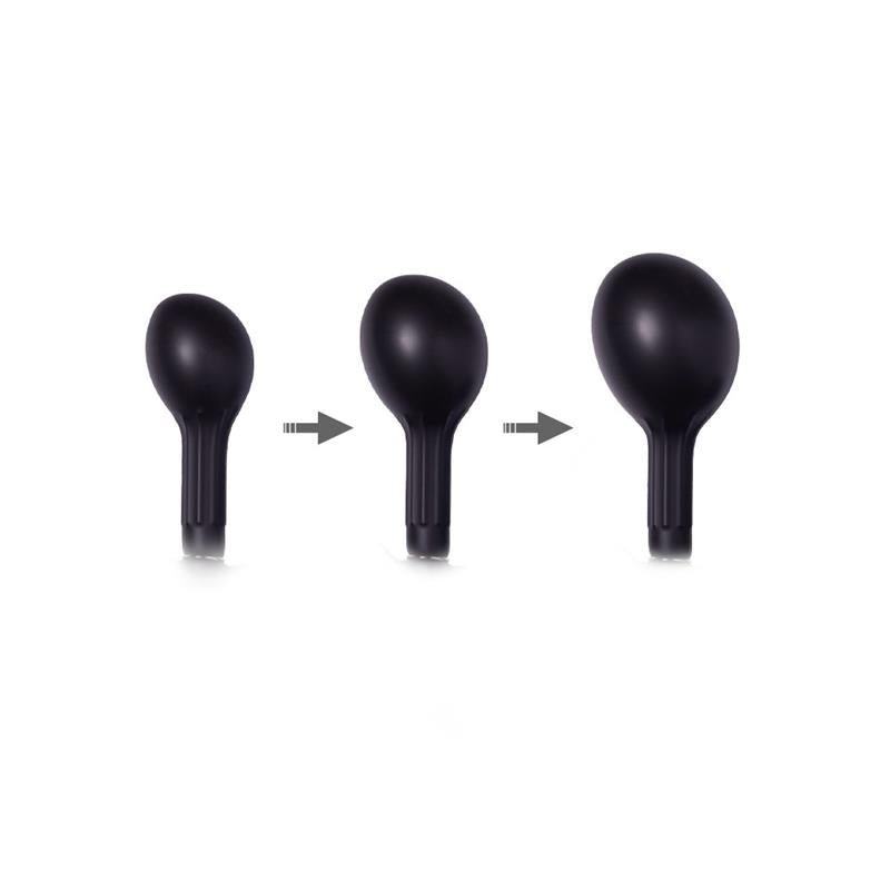 Plug Anal Inflable Con Bomba Negro