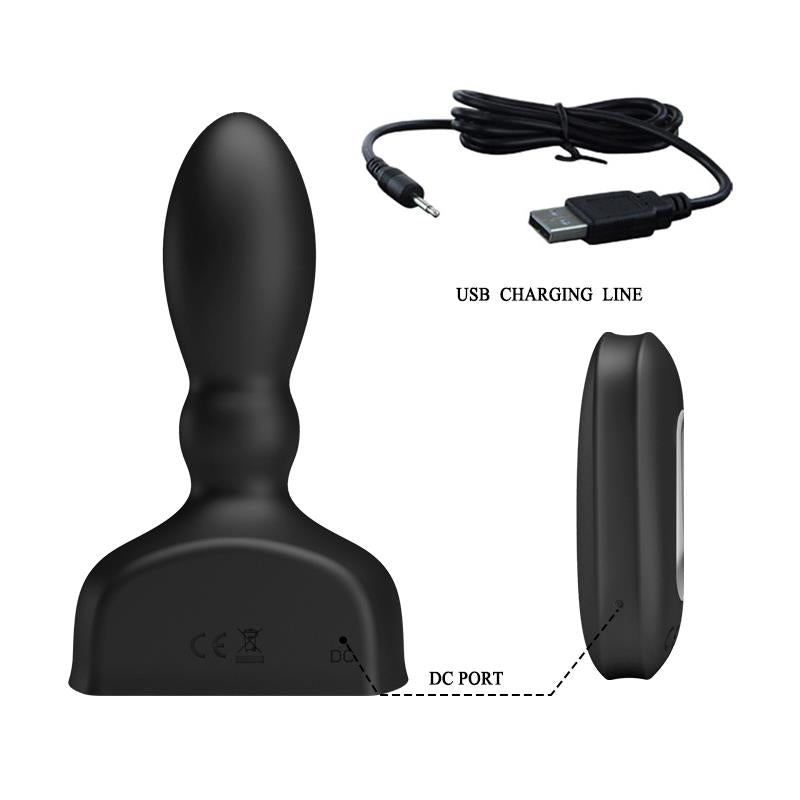 Mr Play - Plug Anal Hinchable Negro Control Remoto