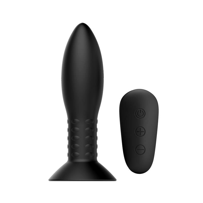 Mr Play - Plug Con Bolas Rotadoras Negro Control Remoto