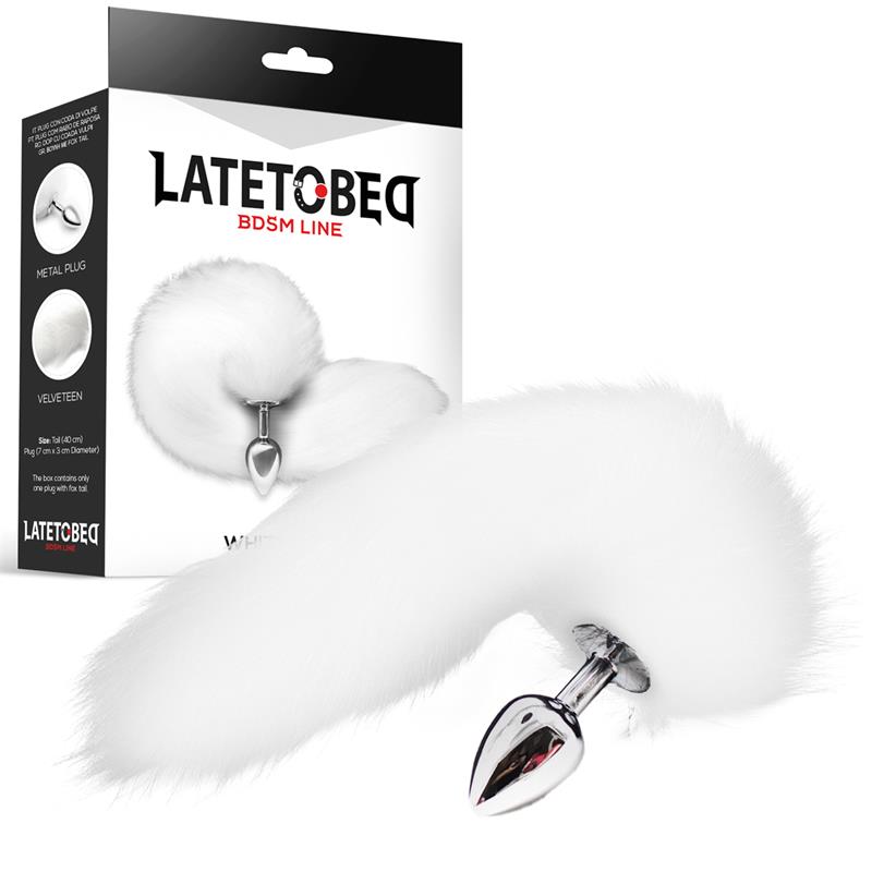 Plug Anal Con Cola Pelo Sedoso Blanco