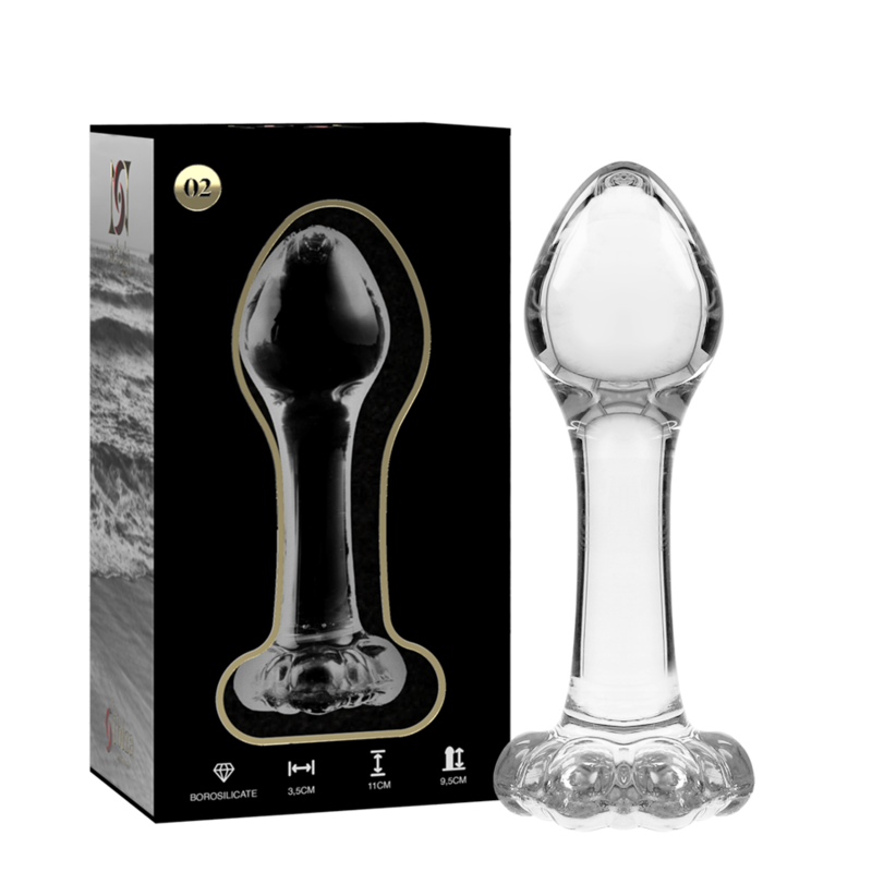 Plug Cristal Nebula Series By Ibiza - Modelo 2  Borosilicato 11 X 3.5 Cm Transparente Transparente