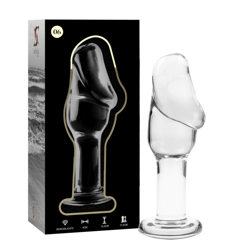 Plug Cristal Nebula Series By Ibiza - Modelo 6  Borosilicato 12.5 X 4 Cm Transparente