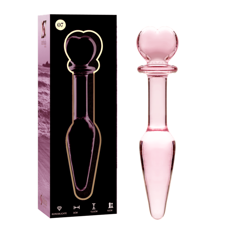 Plug Cristal Nebula Series By Ibiza - Modelo 7  Borosilicato 13.5 X 3 Cm Rosa