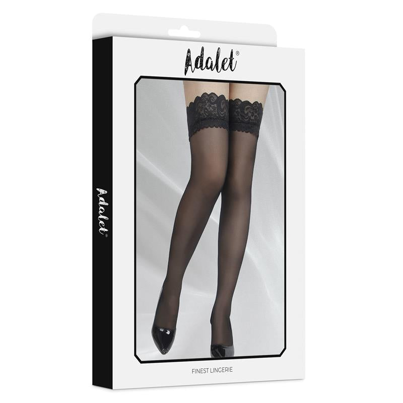 Posy Medias Con Tiras De Silicona Negras Talla Única