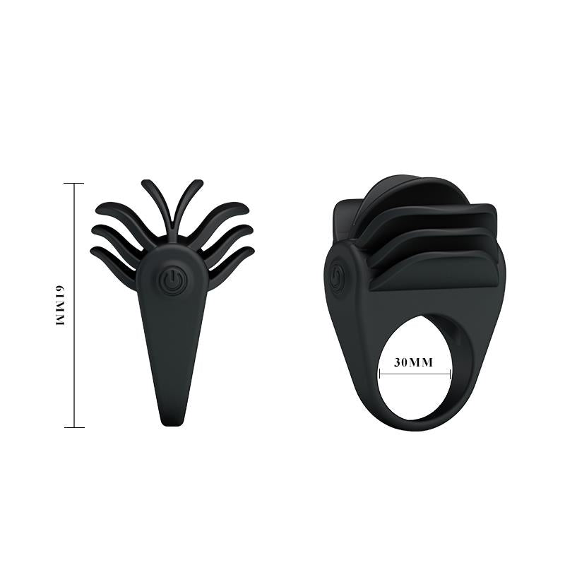 Pretty Love Chester Anillo Vibrador Negro