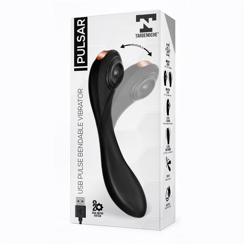 Pulsar Vibrador Con Esqueleto Articulado Silicona Usb