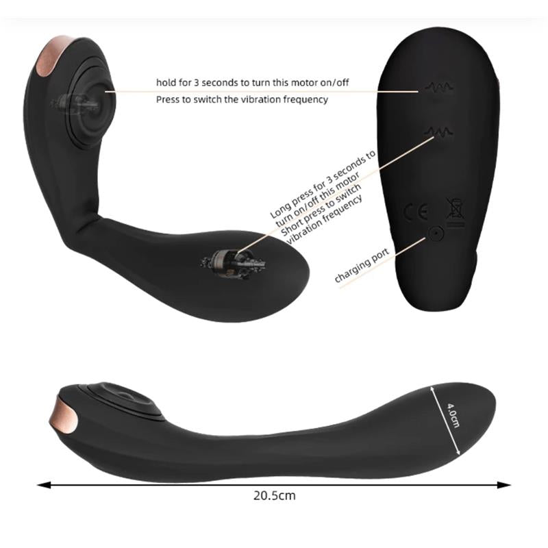 Pulsar Vibrador Con Esqueleto Articulado Silicona Usb