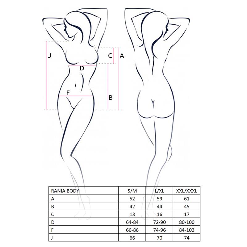 Body Rania  Negro Talla (Interno):S/M