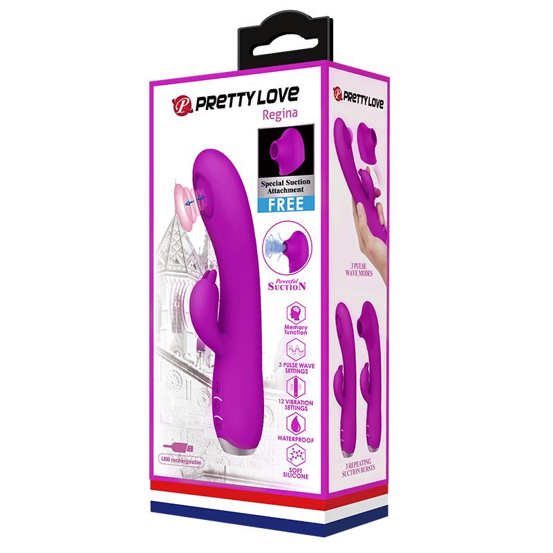 Pretty Love - Regina Vibrador-Succionador Recargable Morado