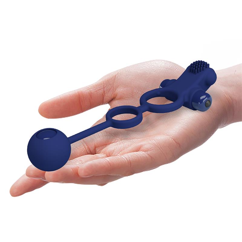 Pretty Love - Remington Doble Anillo Vibrador Con Plug Azul