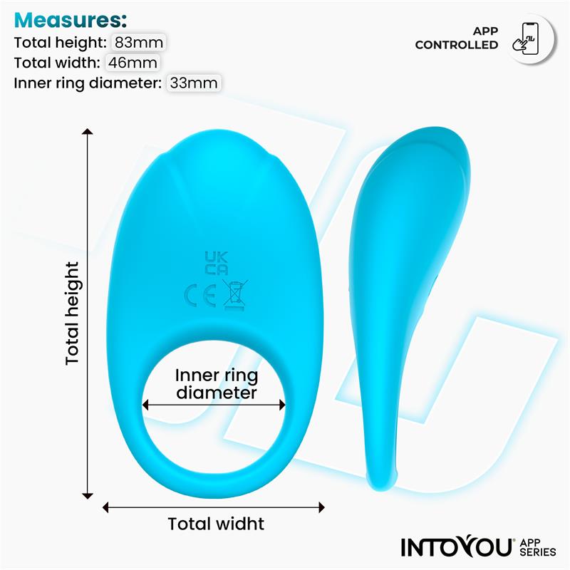 Ringo Anillo Vibrador Con App Unibody Azul