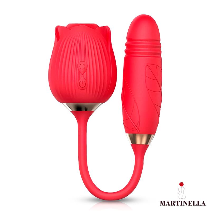 Rosa Con Succión Con Huevo Con Thrusting Usb