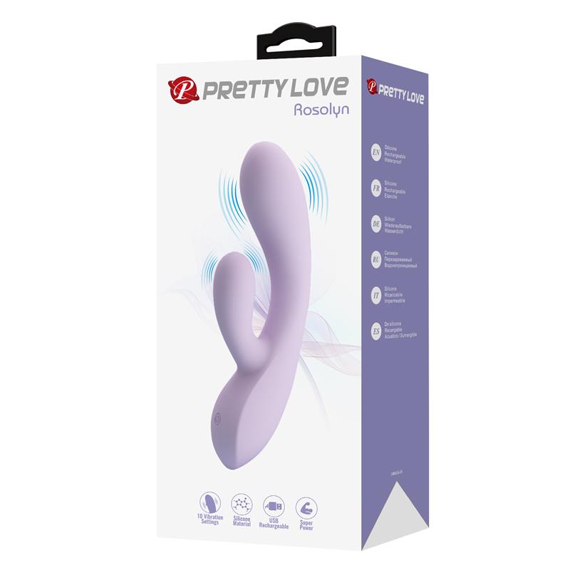 Pretty Love - Rosolyn Vibrador Rabbit 10 Vibraciones Morado