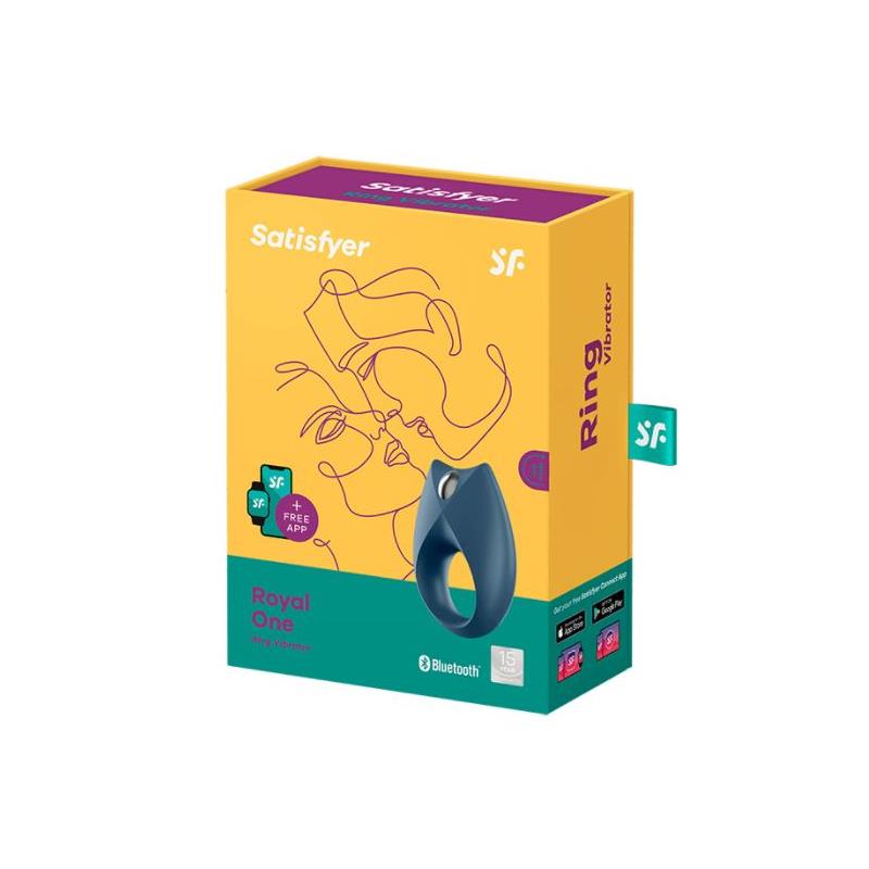Royal One Anillo Vibrador Con App Azul