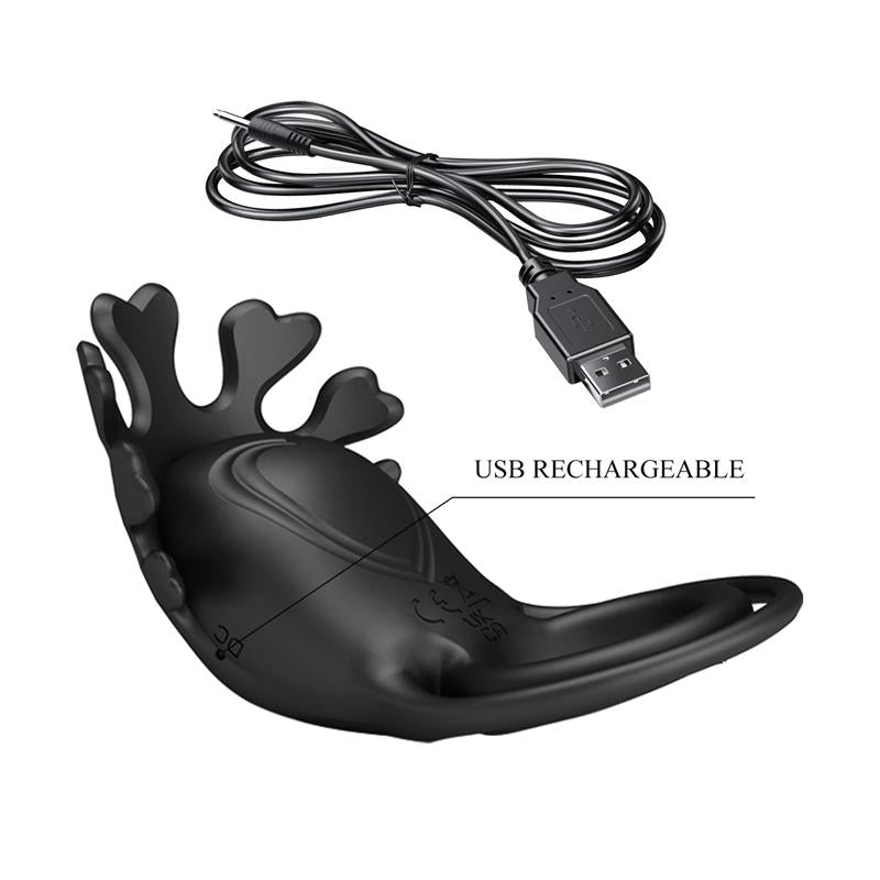 Pretty Love - Ruben Anillo Vibrador 7 Vibraciones Silicona Negro