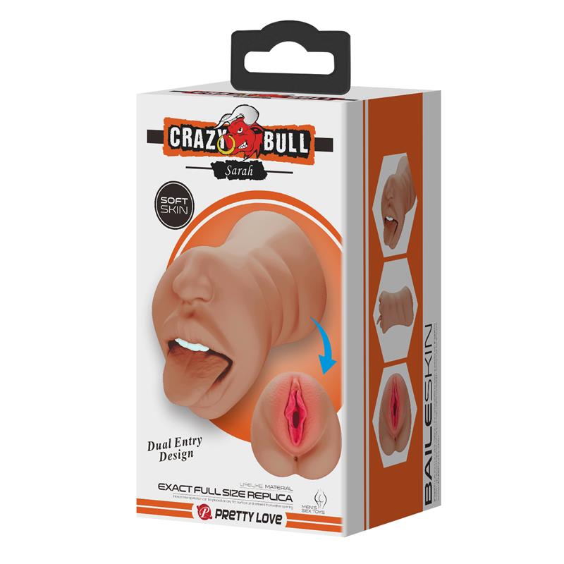 Crazy Bull - Sarah Masturbador Doble Boca & Vagina Natural