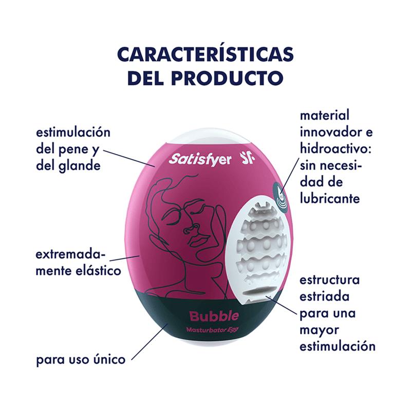 Satisfyer - 3 Huevos Masturbadores Bubble
