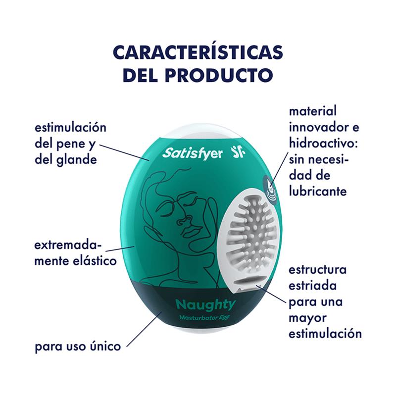 Satisfyer - 3 Huevos Masturbadores Naughty