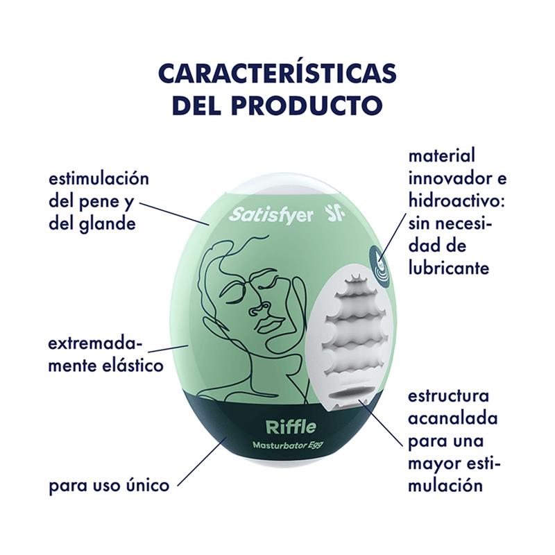 Satisfyer - 3 Huevos Masturbadores Riffle