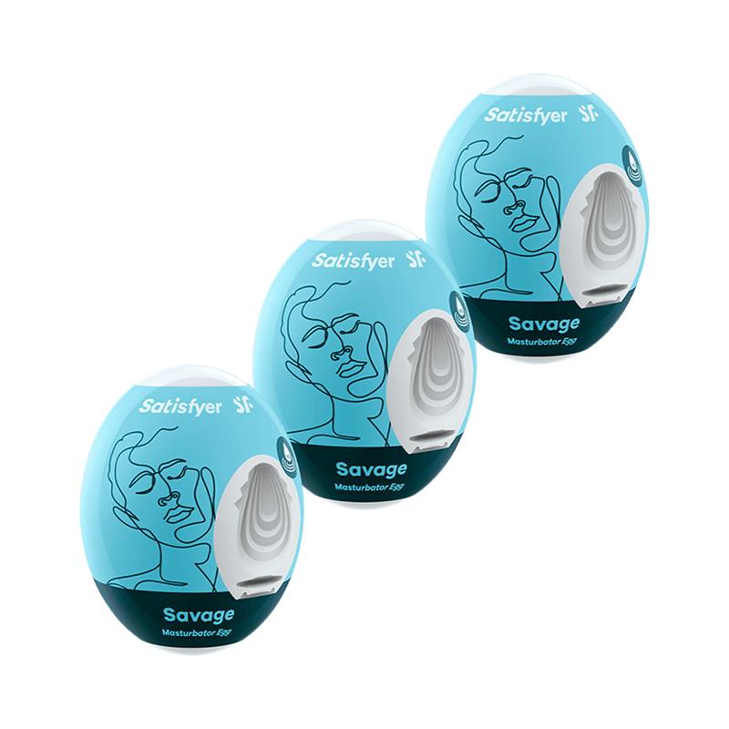 Satisfyer - 3 Huevos Masturbadores Savage