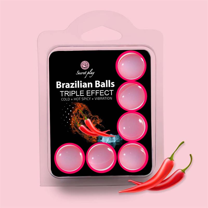 Secretplay - Set 6 Brazilian Balls Triple Efecto