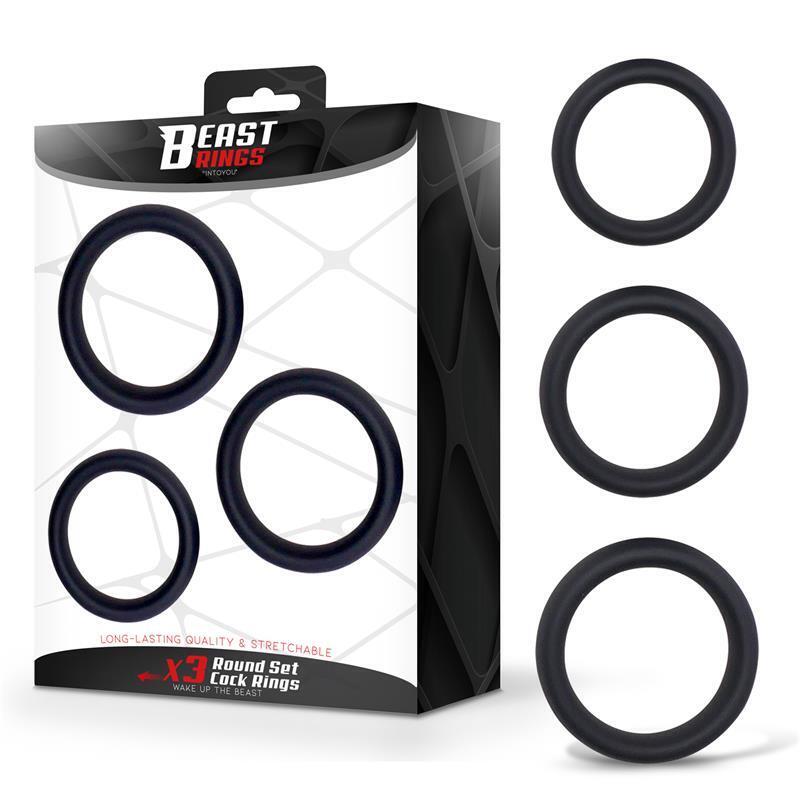 Set De 3 Anillos Para El Pene Silicona S, M Y L