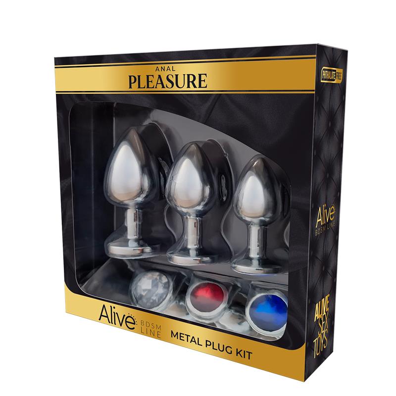 Alive - Anal Pleasure Kit 3 Plug Metal