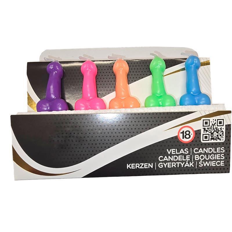 Set De 5 Velas En Forma De Pene