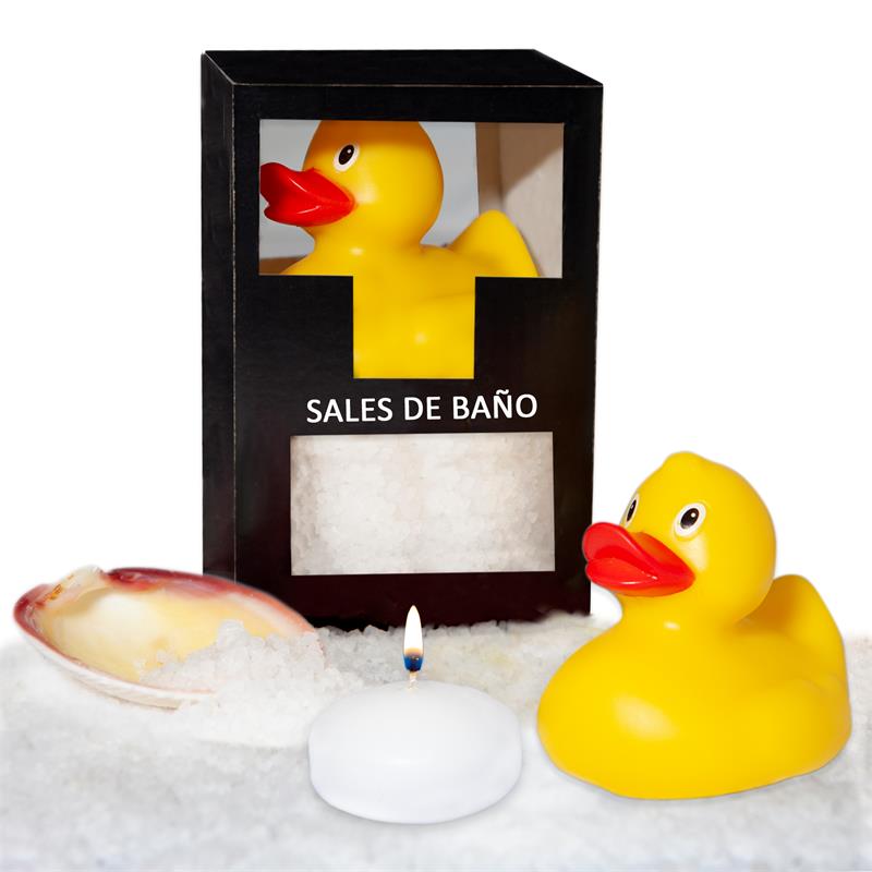 Set Sales Baño Aroma Coco Pato, Vela Y Concha 150 Gr