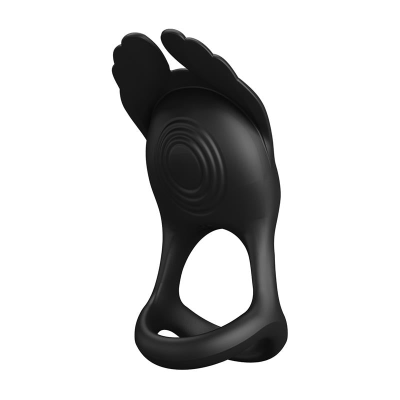 Pretty Love - Anillo Vibrador Silas 7 Vibraciones Silicona Negro