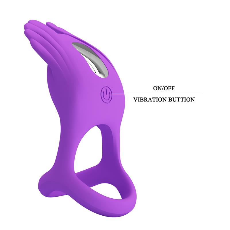 Pretty Love - Anillo Vibrador Silas 7 Vibraciones Silicona Lila