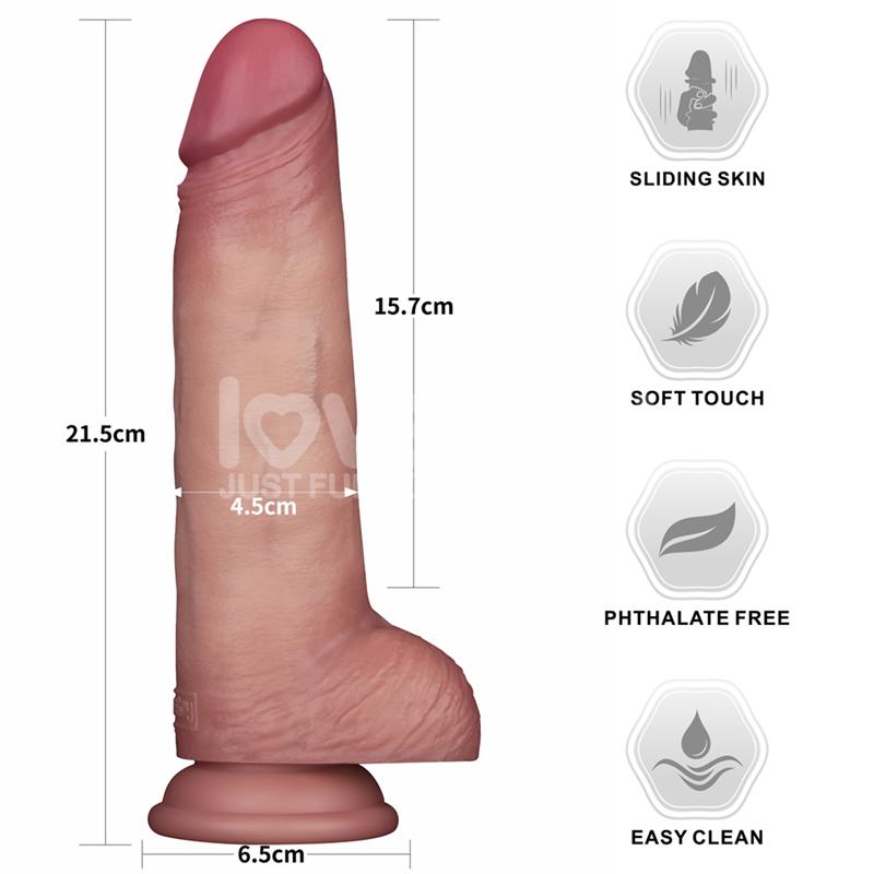 Sliding Pro Ii Dildo Piel Deslizante-Retractil Dual-Layer 8.5