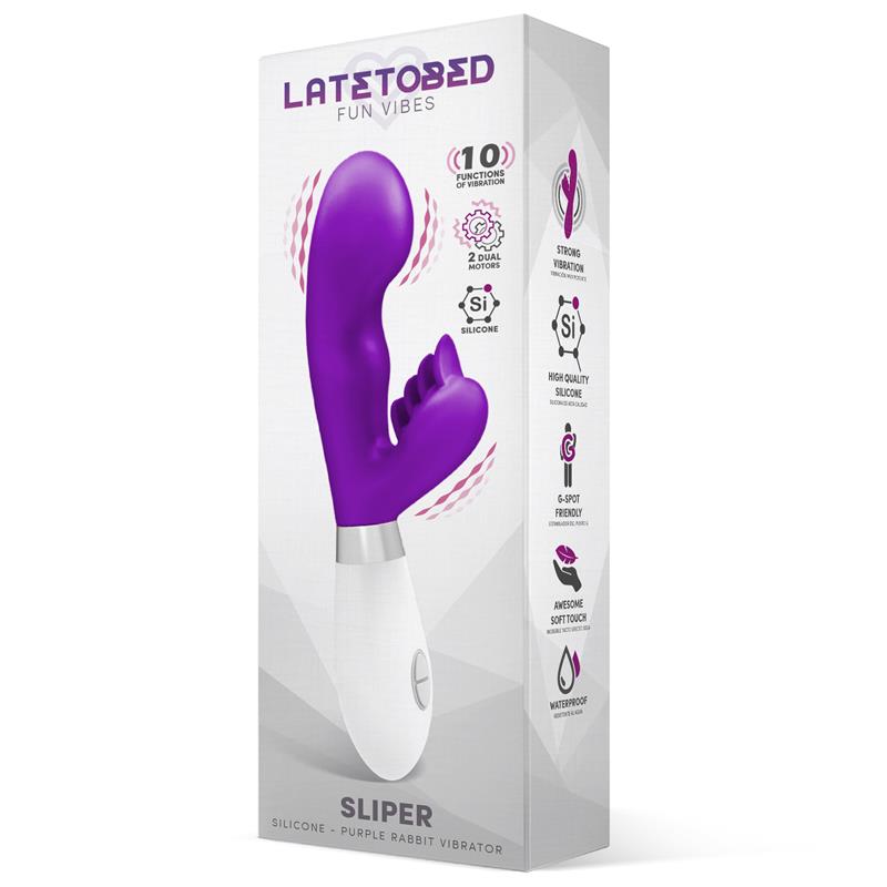 Vibrador Conejito Sliper    Silicona Púrpura