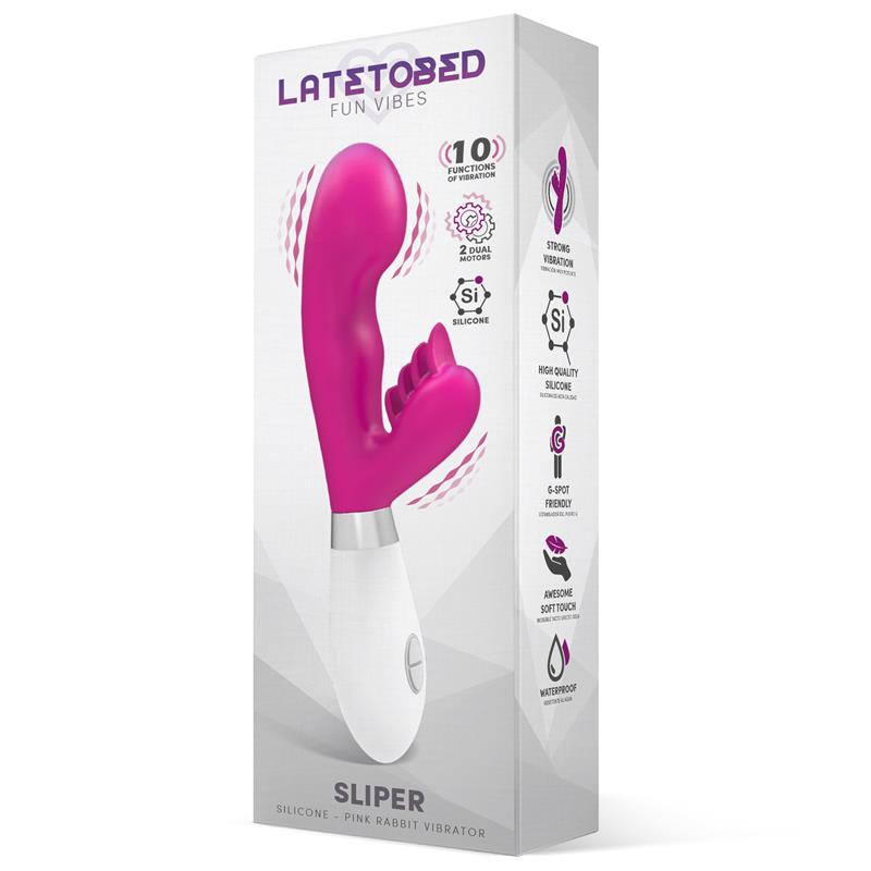Vibrador Conejito Sliper  Silicona Rosa
