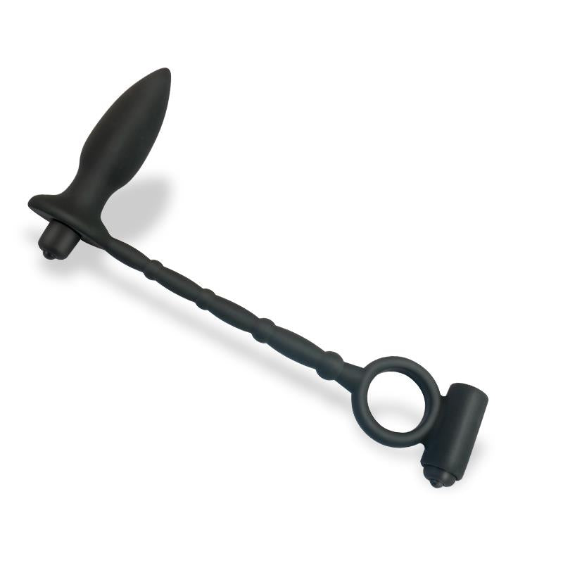 Sugilite Plug Anal Con Vibración Y Anillo Para El Pene Con Vibración