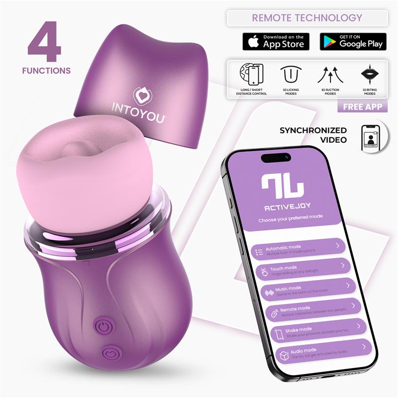 Mimi Estimulador Con Licking, Biting, Succión Y Vibración Usb-C Con App